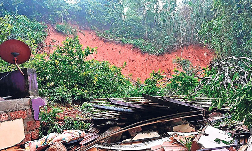 Manjanady Hill collapse 